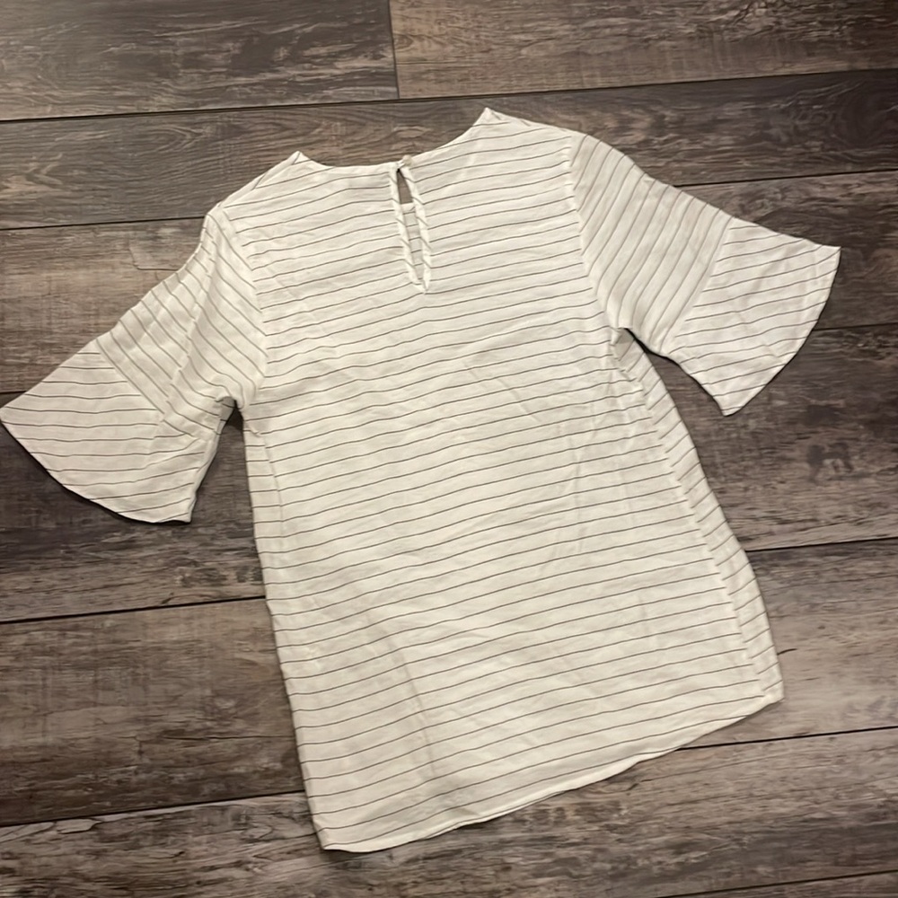 SHILLA RUFFLE SLEEVE STRIPED TOP - Picture 3 of 4